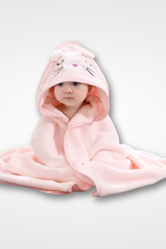 Cape de bain bébé <br> Pinky Cat