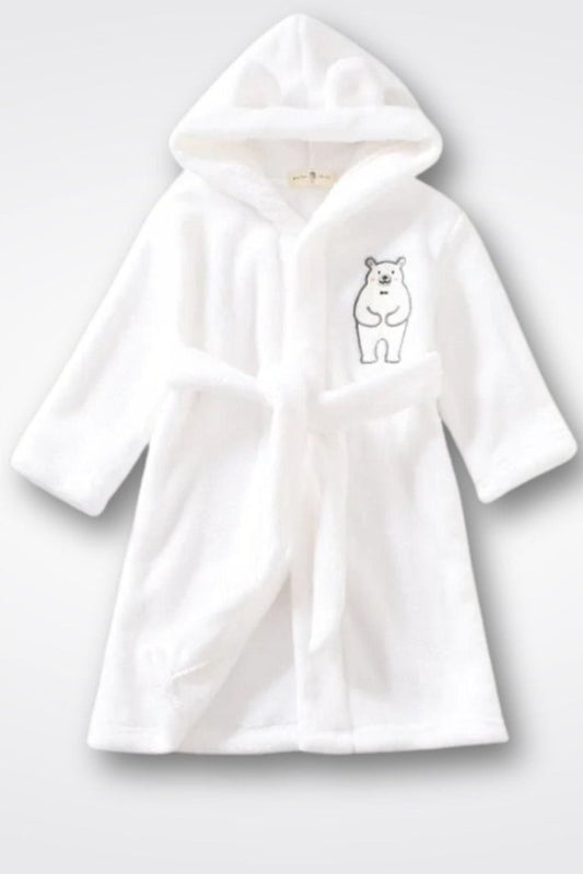 Peignoir bébé blanc | L'Ourson Polaire Blanc / 6-12M