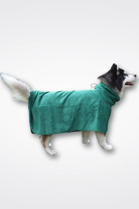 Peignoir microfibre pour chien 